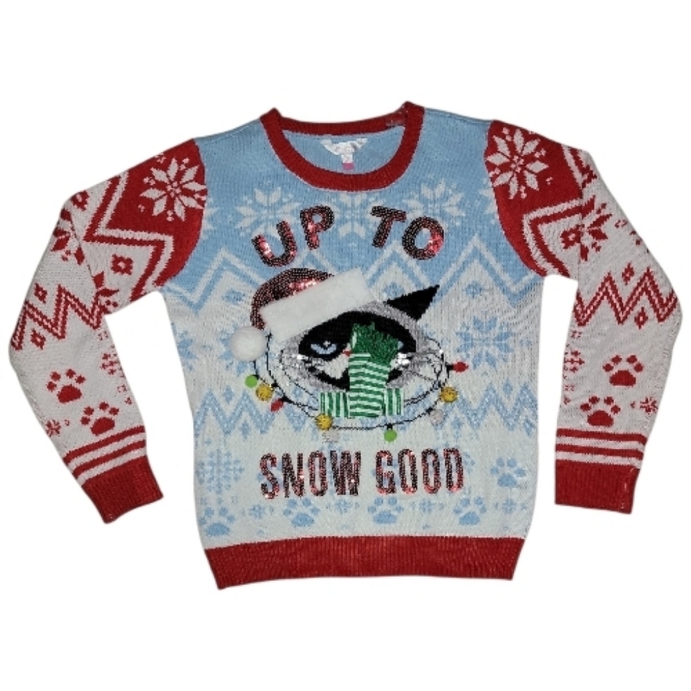 Ugly SWEATER Up To Snow Good Size Large